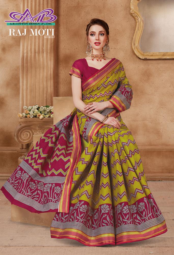 AB Rajmoti Pure Cotton Printed Saree Collection
